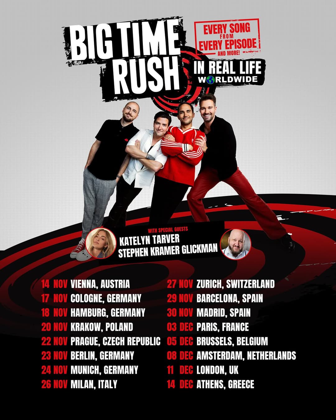 Big Time Rush In Real Life Worldwide Tour Poster 2026